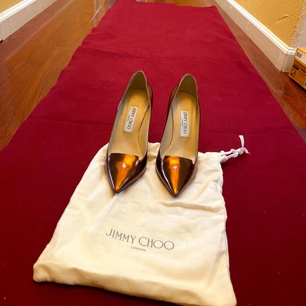 Jimmy Choo 85mm Metallic Pumps